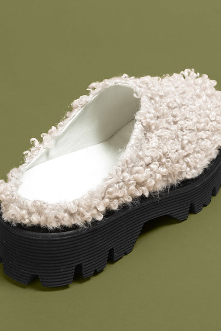O2 Monde | Hebo Slippers beige shearling