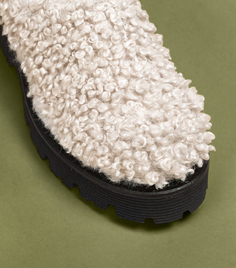 O2 Monde | Hebo Slippers beige shearling