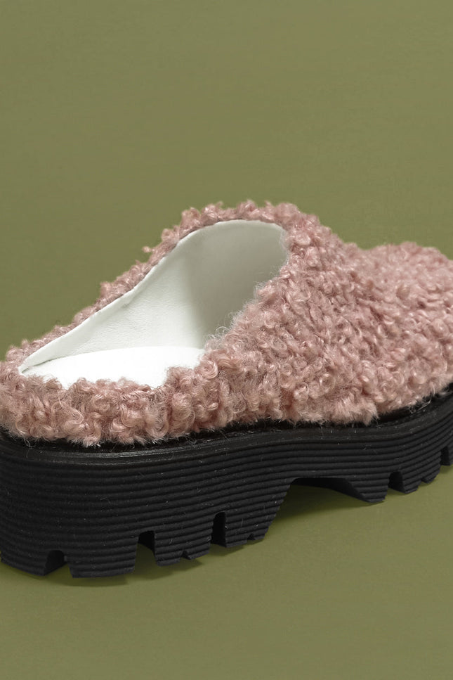 O2 Monde | Hebo Slippers pink shearling