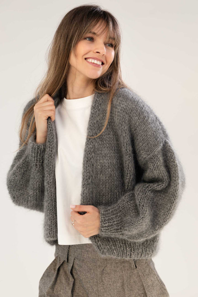 Onika Knitwear | Mohair Cardigan grey