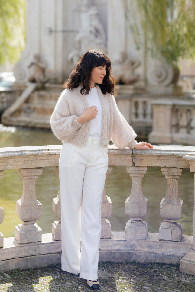 Onika Knitwear | Cardigan with Balloon Sleeves