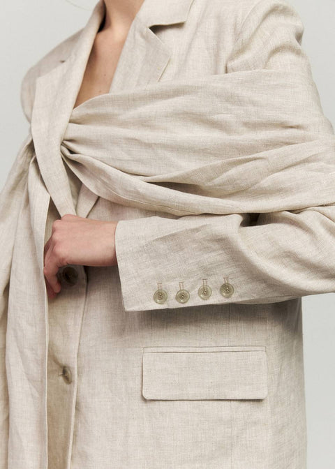Kolosova | NATURAL COLOR LINEN JACKET