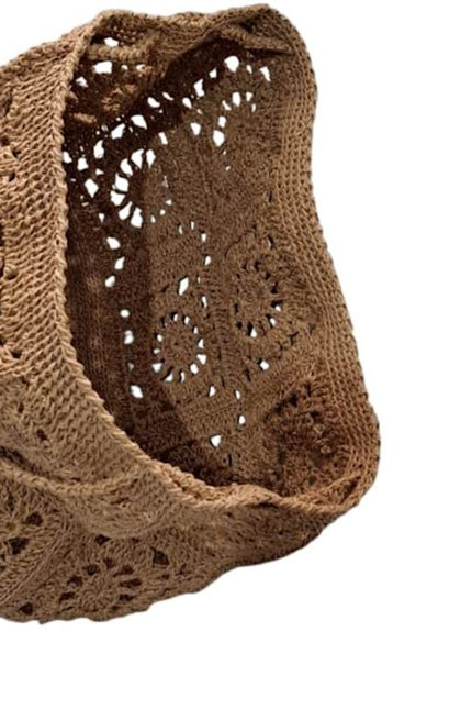 Springmoonatelier | Handcrafted Brown Raffia Shoulder Bag – Elegant Summer Tote