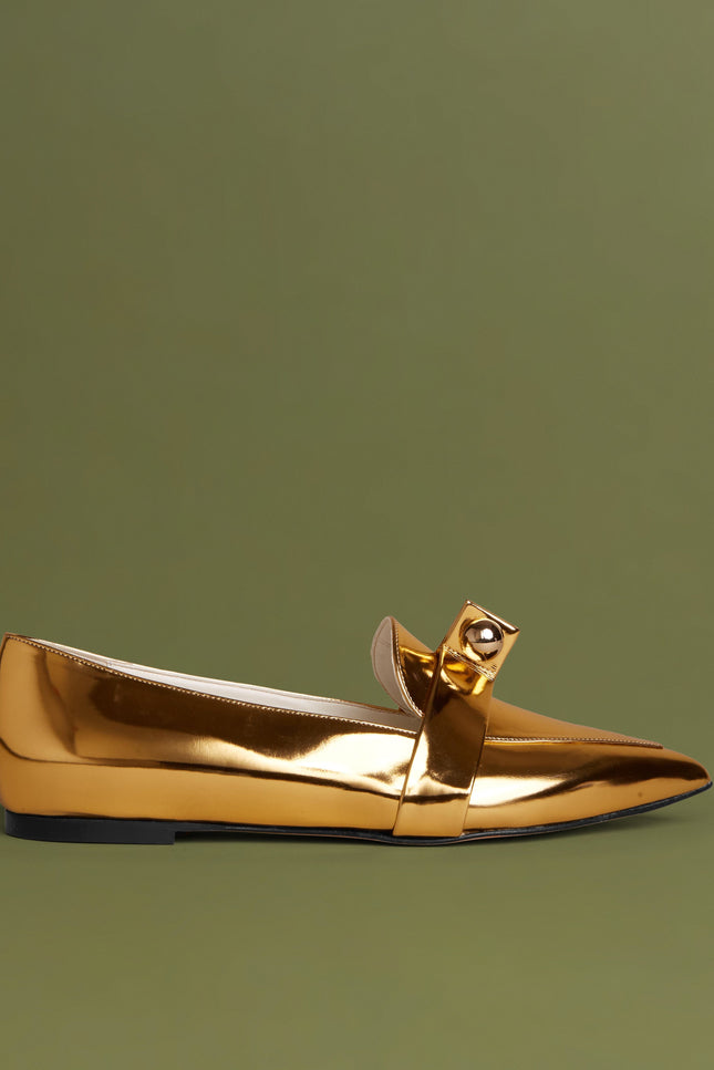 O2 Monde | Harriet Flats metallic gold