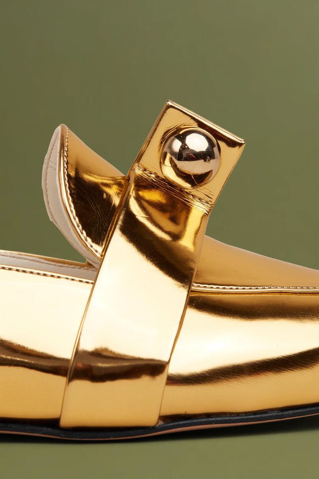 O2 Monde | Harriet Flats metallic gold