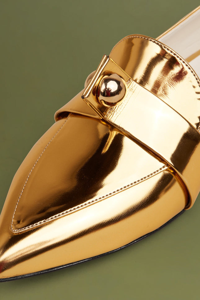 O2 Monde | Harriet Flats metallic gold