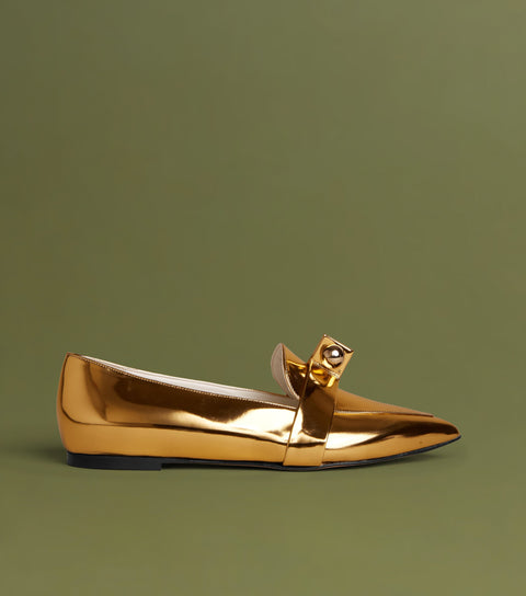 O2 Monde | Harriet Flats metallic gold