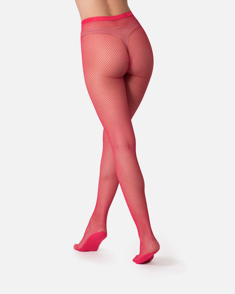 Hēdoïne | Fishnet Tights Pink The Drama