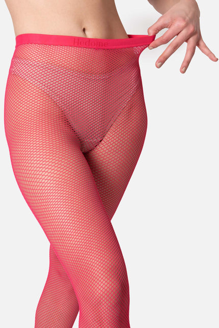 Hēdoïne | Fishnet Tights Pink The Drama