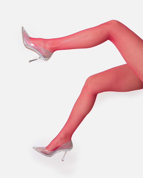 Hēdoïne | Fishnet Tights Pink The Drama