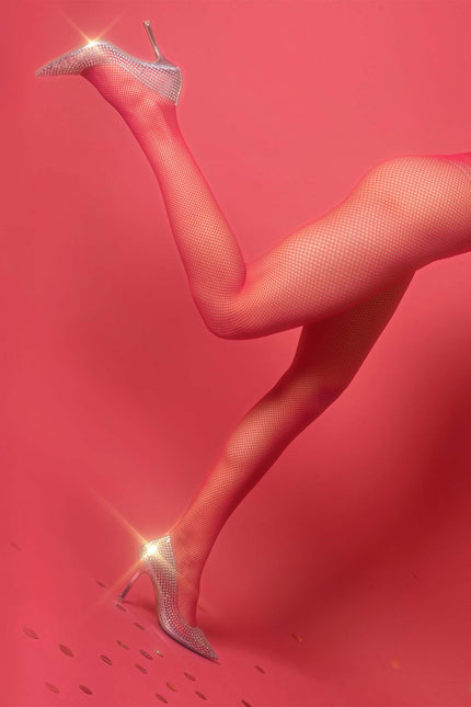 Hēdoïne | Fishnet Tights Pink The Drama