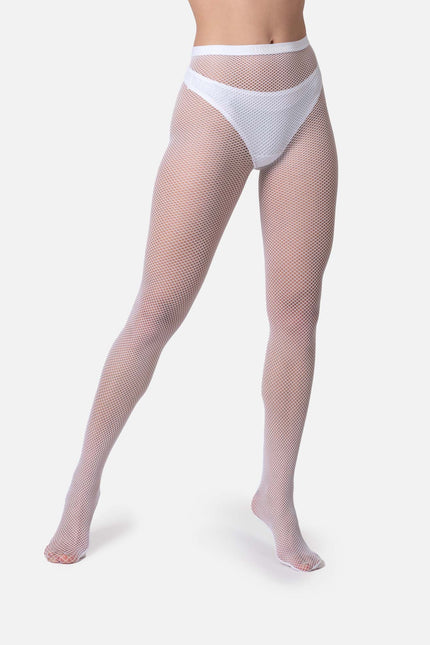 Hēdoïne | Fishnet Tights White The Drama