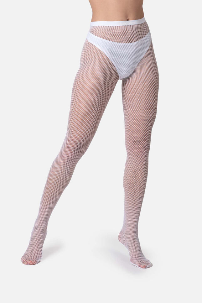 Hēdoïne | Fishnet Tights White The Drama
