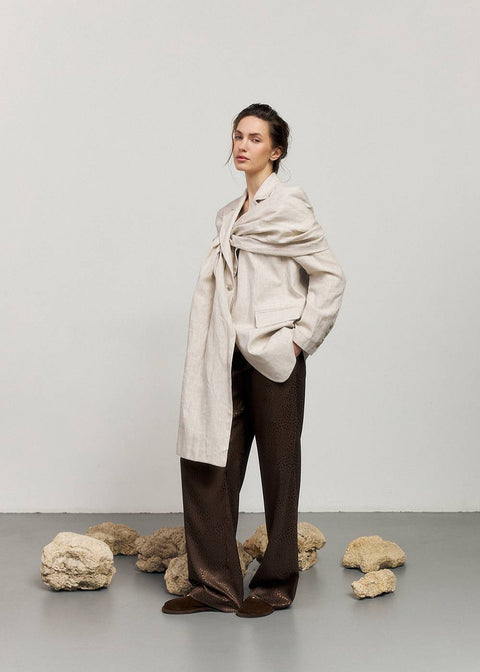 Kolosova | NATURAL COLOR LINEN JACKET