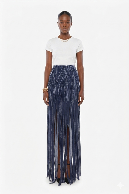 Aluka | MIDNIGHT GRASS  DENIM SKIRT