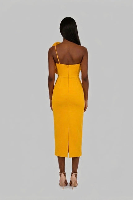 Anitabel | The Canary One Shoulder  Dress in Yellow