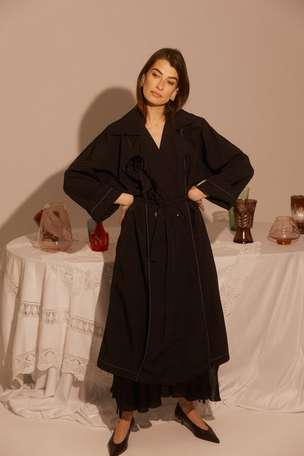 Waterproof Raincoat with Rose SS26 (Pre order)