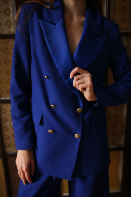 woolen royal blue suit
