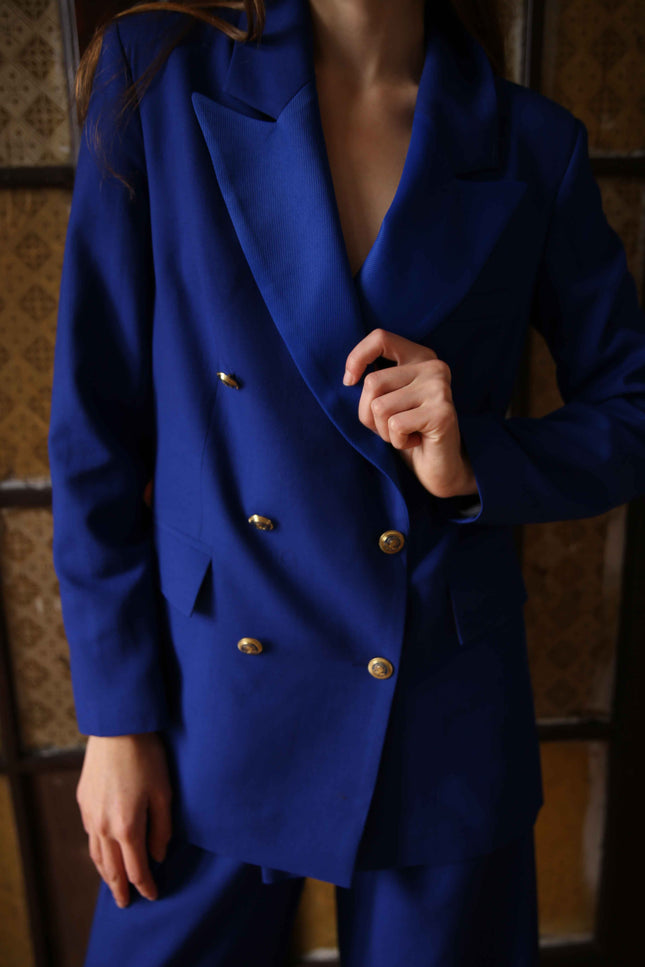 woolen royal blue suit