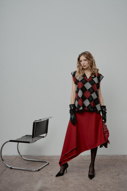 Selera | Woolen vest with zippers