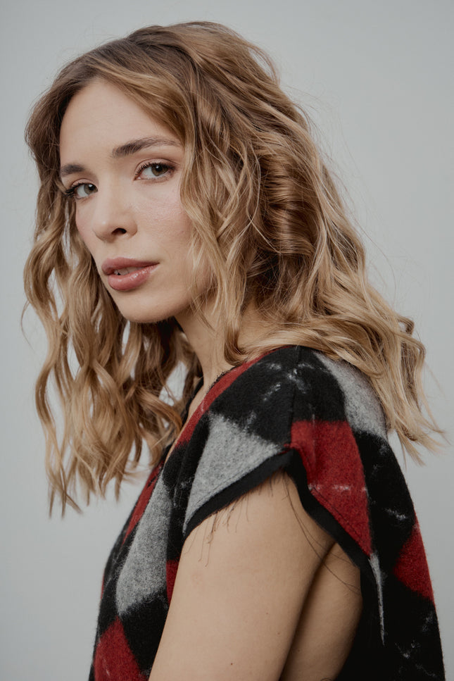 Selera | Woolen vest with zippers