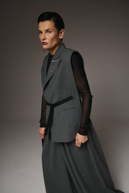 Long Wool Gilet