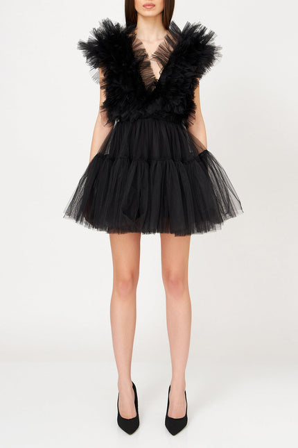 Liaaram | Ruffled Tulle Minidress