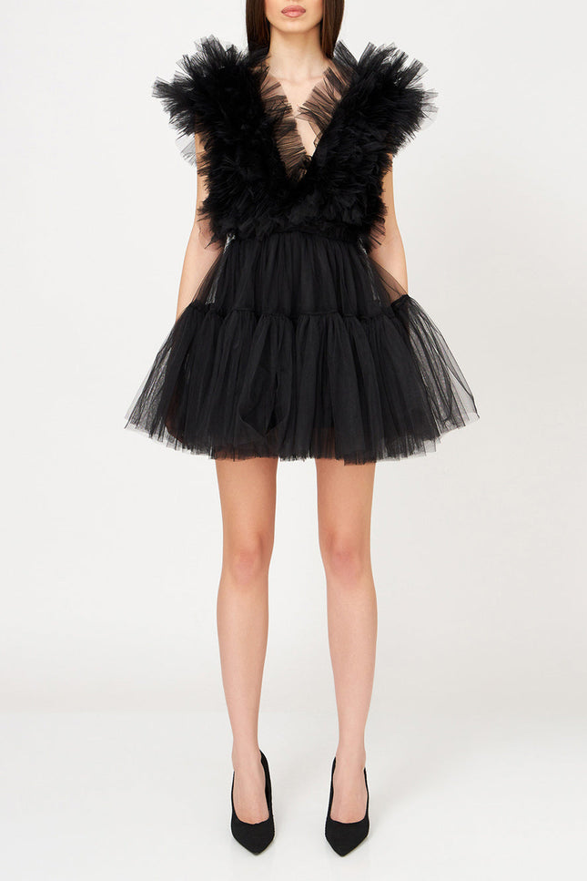 Liaaram | Ruffled Tulle Minidress