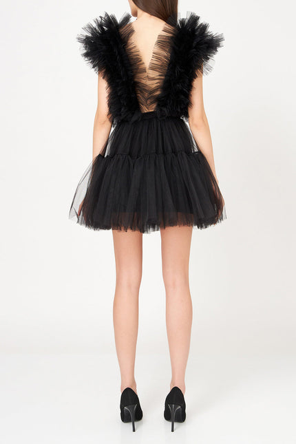 Liaaram | Ruffled Tulle Minidress