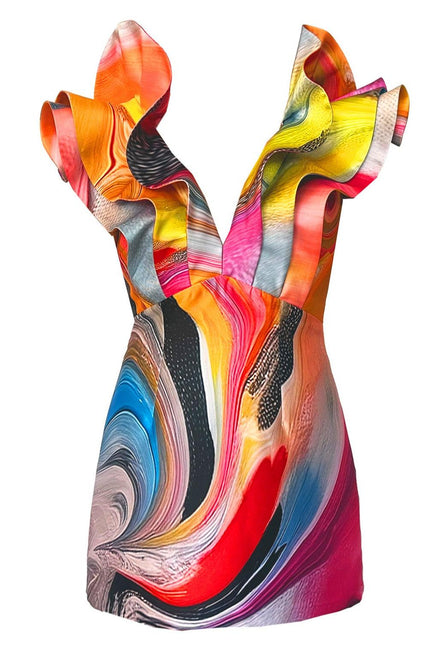 Butterfly Mini Dress - Smokeflow Liquide