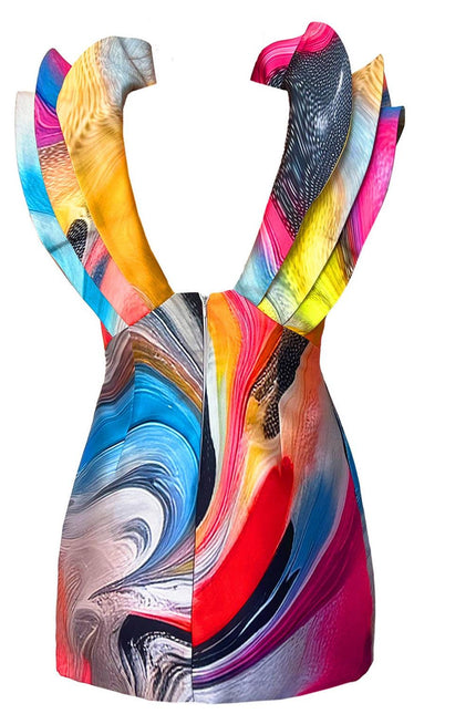 Butterfly Mini Dress - Smokeflow Liquide