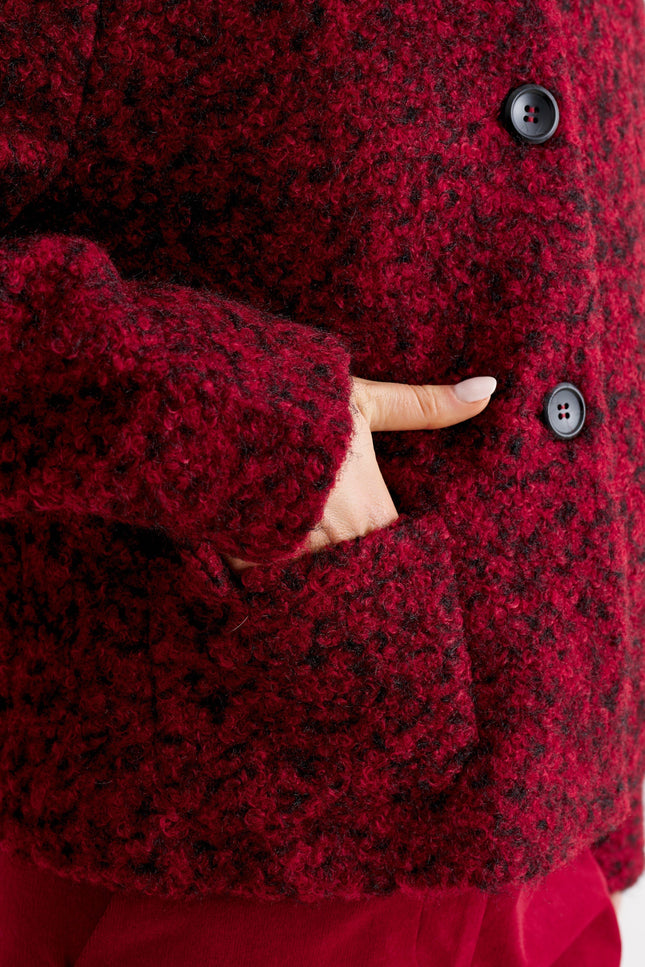 Apple Boucle Jacket - Merlot
