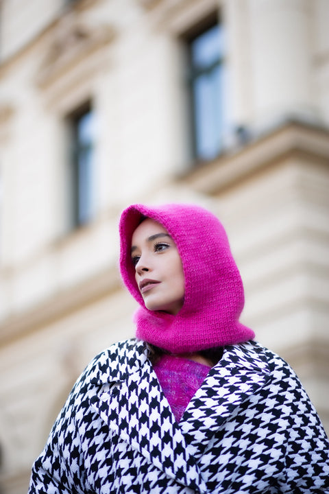 Color My Space I Knitted Hood pink