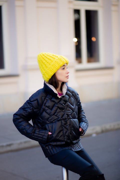 Color My Space I Czapka Merynos żółta