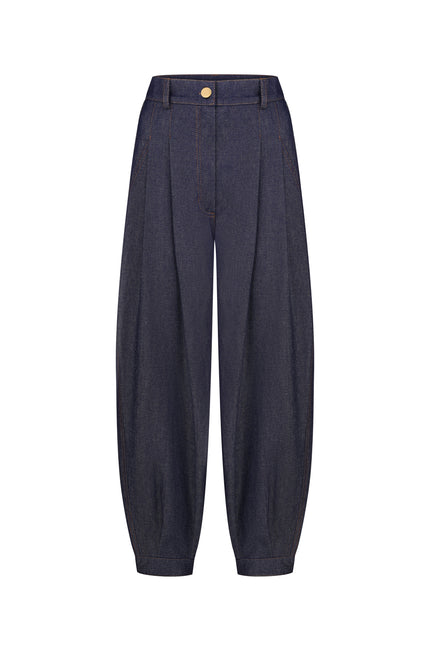 Selera | Barrel Jeans with Pleats and Cuffs