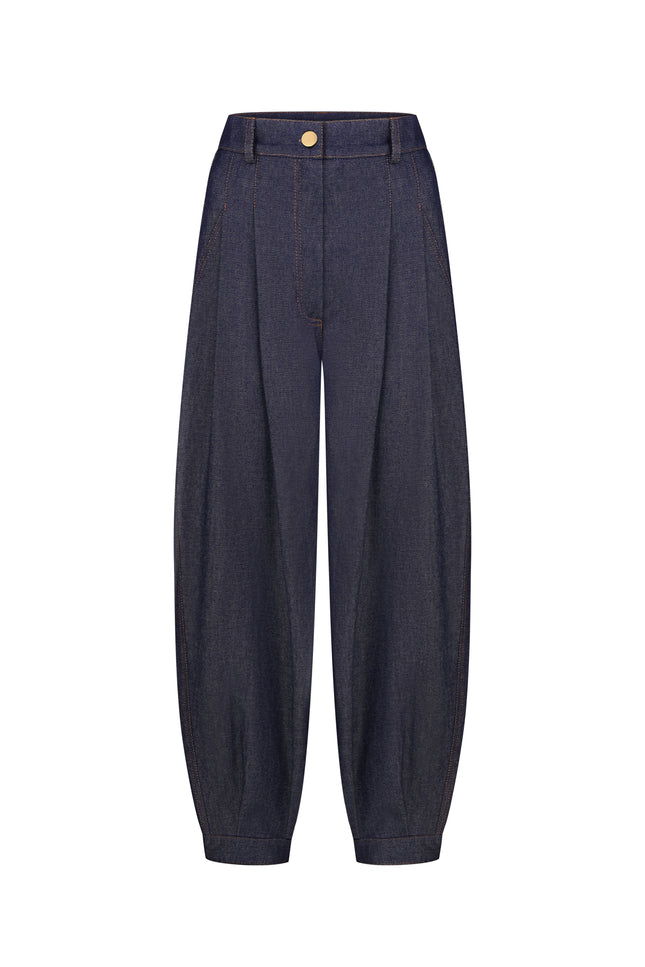 Selera | Barrel Jeans with Pleats and Cuffs