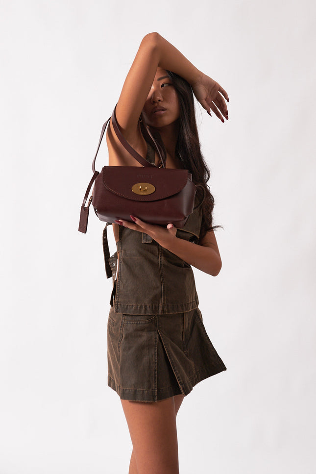 The Dust Company | Shoulder bag The Small Box dark brown