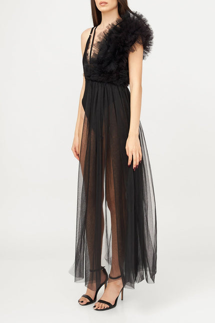 Liaaram | Lace Deconstructed Ruffled Bodysuit