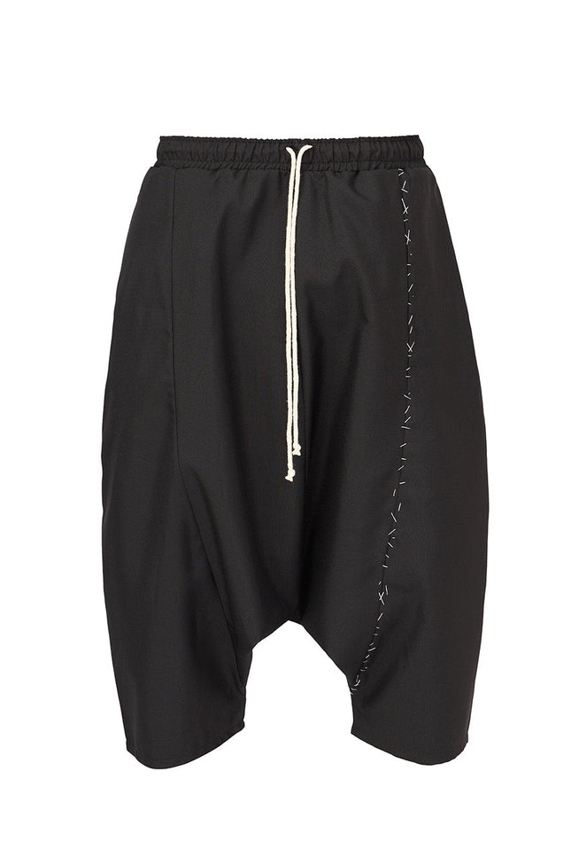 Black Stitched Unisex Harem Trousers
Details :
Black stitched unisex harem trousers 
drawstring-waist trousers 
hand made stitch sewing
side pockets 
elastic waistband can easily fit in between sizes 
PantsAlchemy The LabelAlchemy The LabelBlack Stitched Unisex Harem Trousers