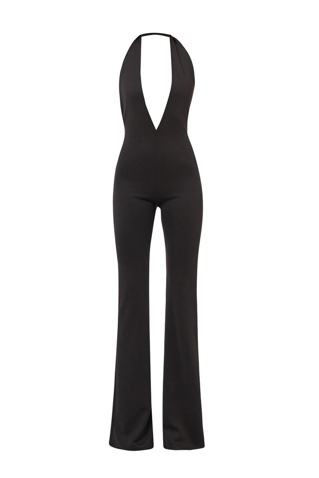 Liaaram | Halterneck Flared Jumpsuit