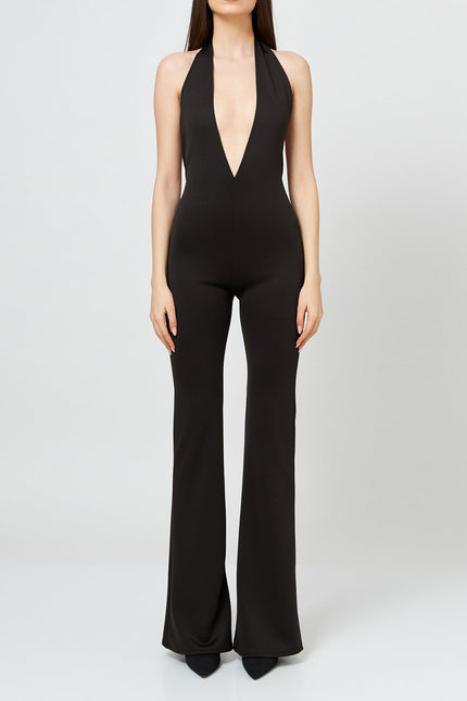 Liaaram | Halterneck Flared Jumpsuit