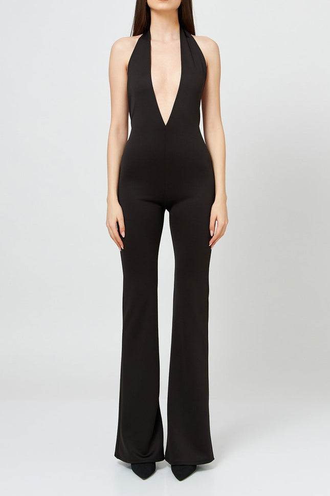 Liaaram | Halterneck Flared Jumpsuit