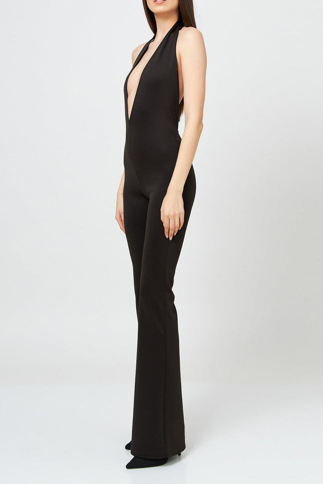 Liaaram | Halterneck Flared Jumpsuit