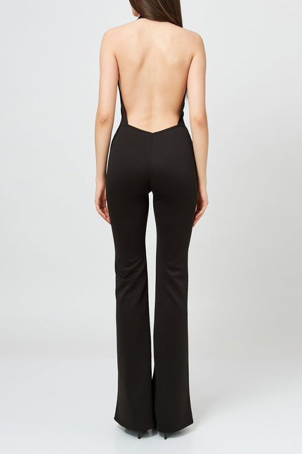 Liaaram | Halterneck Flared Jumpsuit
