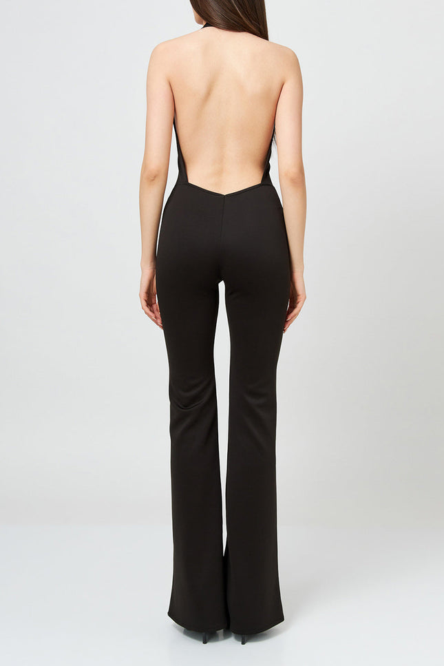 Liaaram | Halterneck Flared Jumpsuit