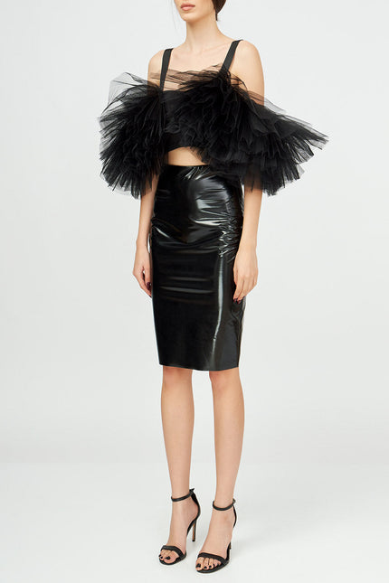 Liaaram | Ruffled Tulle Top