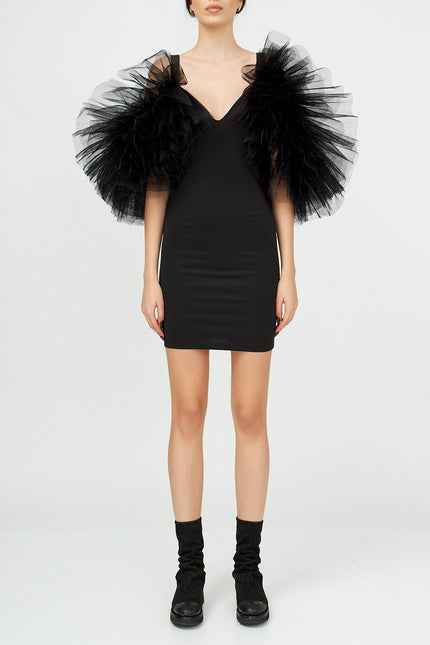 Liaaram | Tulle Ruffle Mini Dress