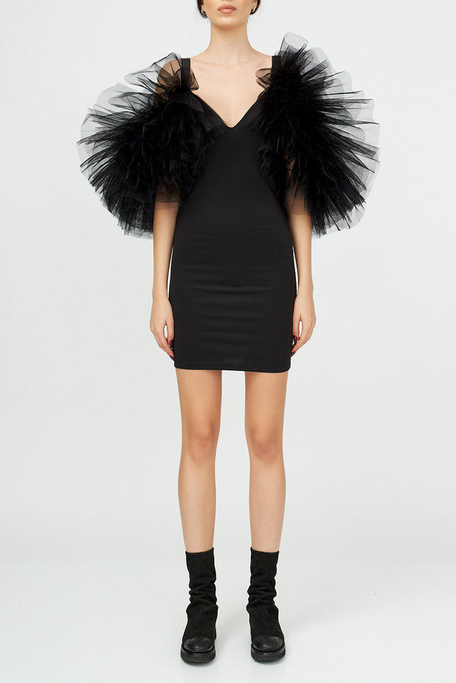 Liaaram | Tulle Ruffle Mini Dress
