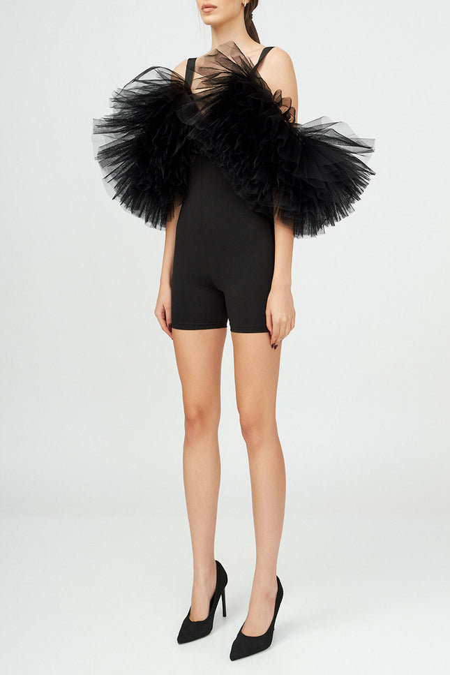 Liaaram | Tulle Ruffle Playsuit