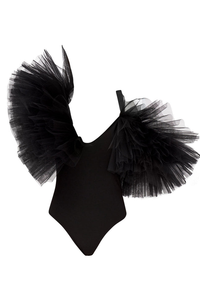 Liaaram | Signature Tulle-trimmed Bodysuit